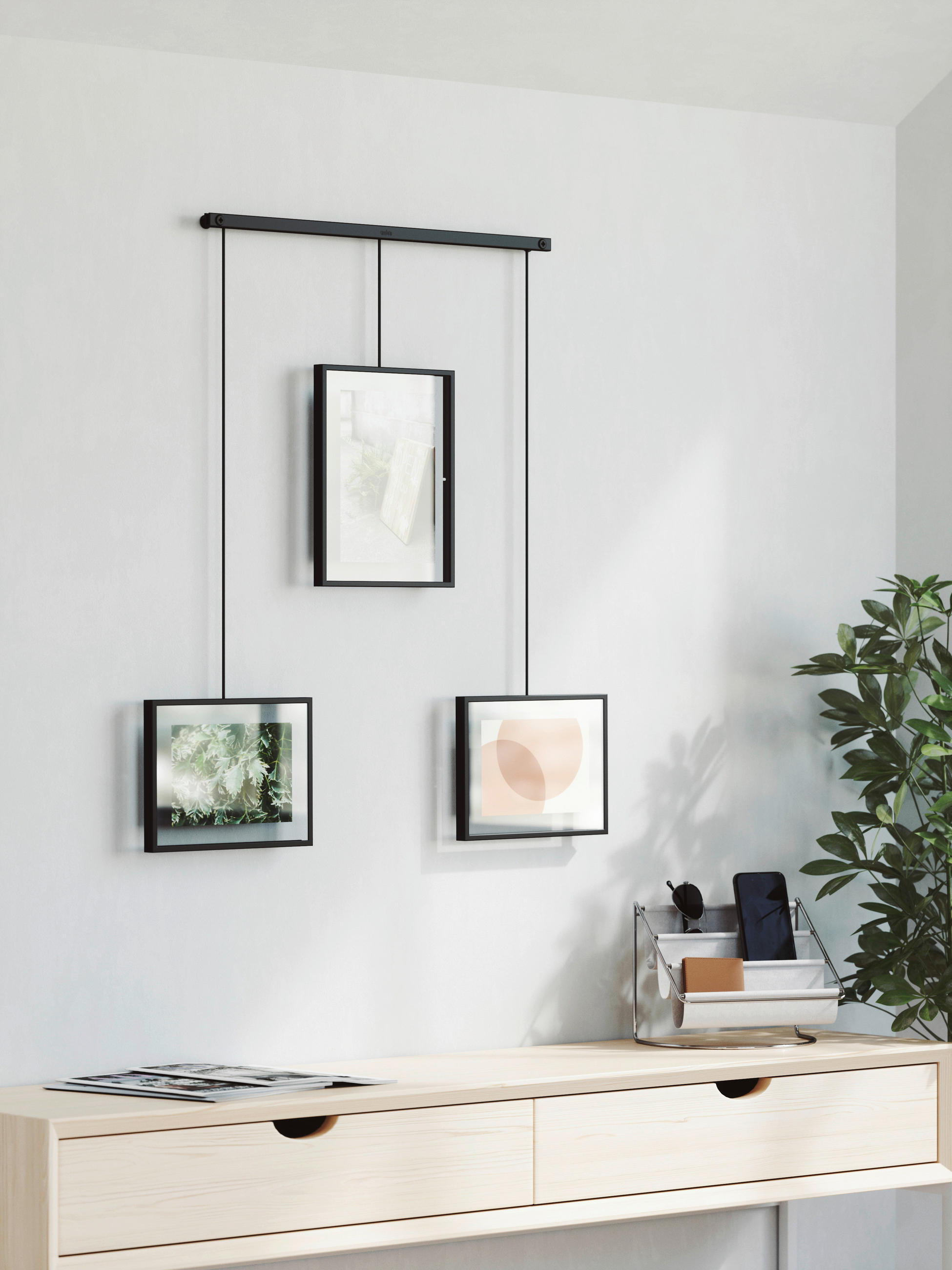 COLLAGEN-BILDERRAHMEN  Schwarz  - Schwarz, Design, Glas/Metall (45,7/2,5/67cm) - Umbra