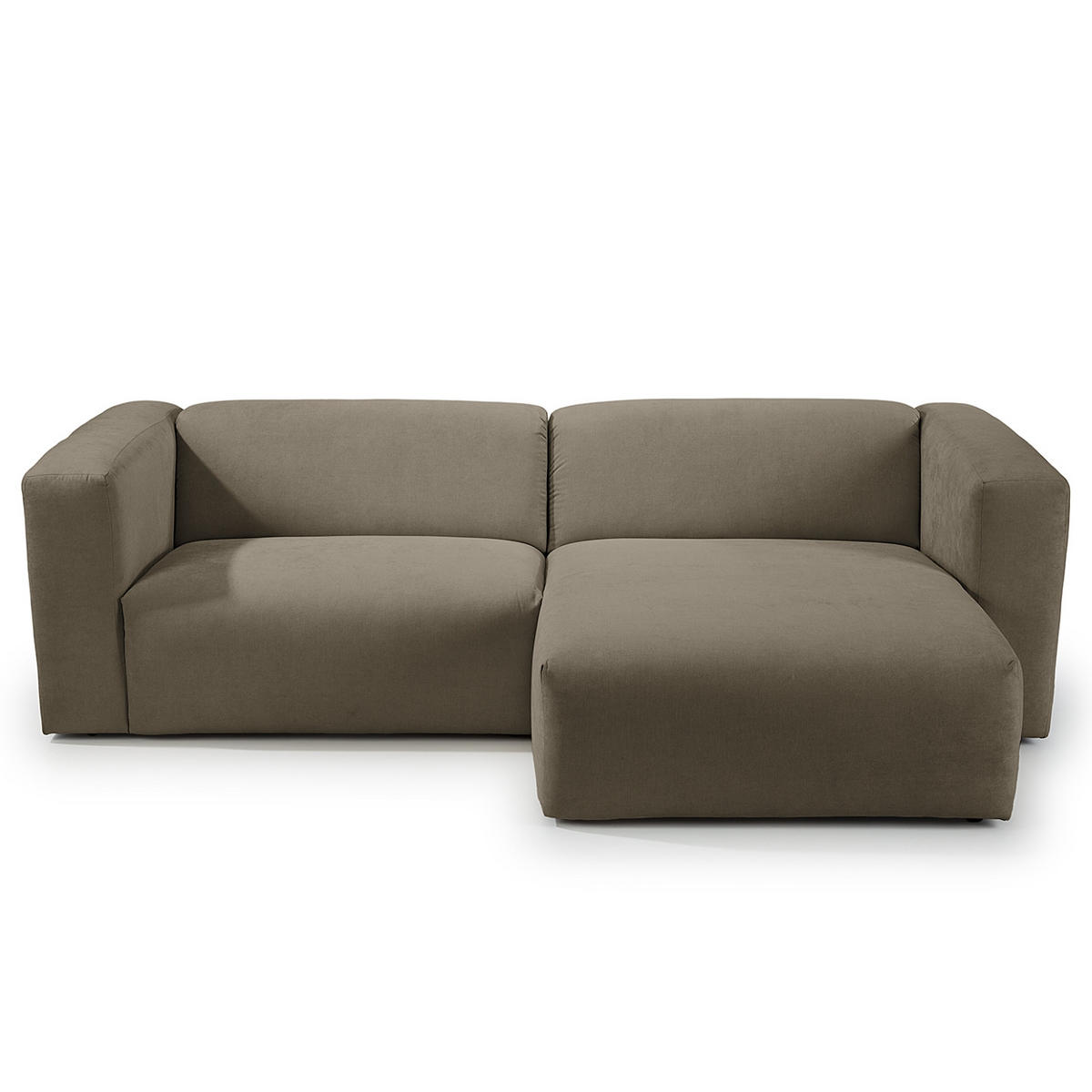 ECKSOFA in Struktur Dunkelgrau  - Dunkelgrau, Modern, Textil (255/72/160cm) - Trendmanufaktur