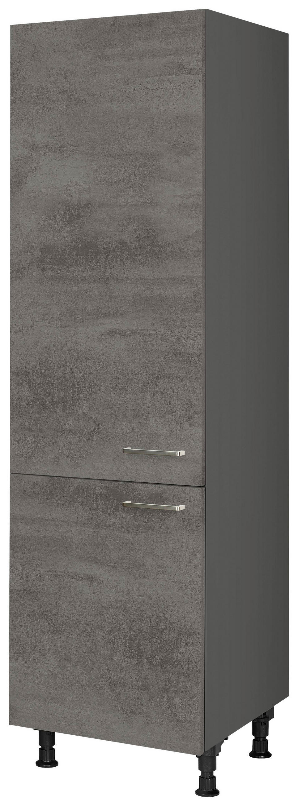 GERÄTEUMBAUSCHRANK 60/216,6/58 cm  in Schieferfarben  - Schieferfarben/Edelstahlfarben, MODERN, Holzwerkstoff/Metall (60/216,6/58cm) - Nobilia