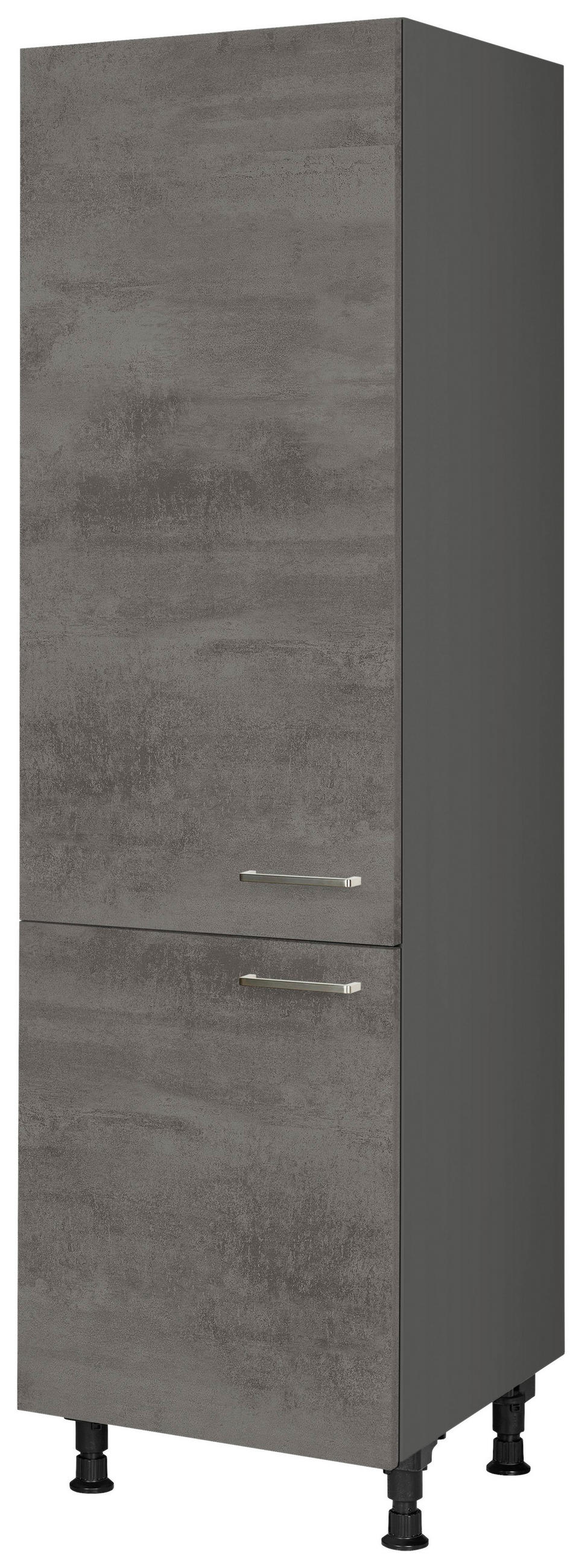 GERÄTEUMBAUSCHRANK 60/216,6/58 cm  Schieferfarben  - Schieferfarben/Edelstahlfarben, Modern, Holzwerkstoff/Metall (60/216,6/58cm) - Nobilia