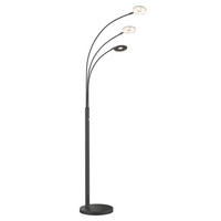 STOJACÍ OBLOUKOVÉ SVÍTIDLO, 45/185 cm  - černá, Design, kov/sklo (45/185cm) - Fischer & Honsel