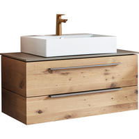 WASCHTISCHKOMBI 95,4 cm  - Fango/Eichefarben, MODERN, Holz/Keramik (95,4cm) - Valdera