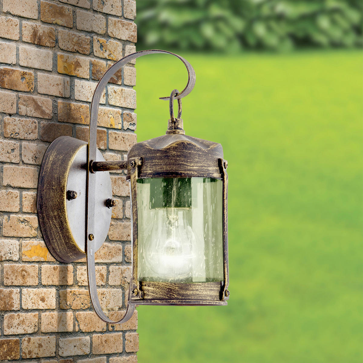 AUßENWANDLEUCHTE Taverna   - Schwarz, LIFESTYLE, Glas/Metall (12,5/26/17cm)