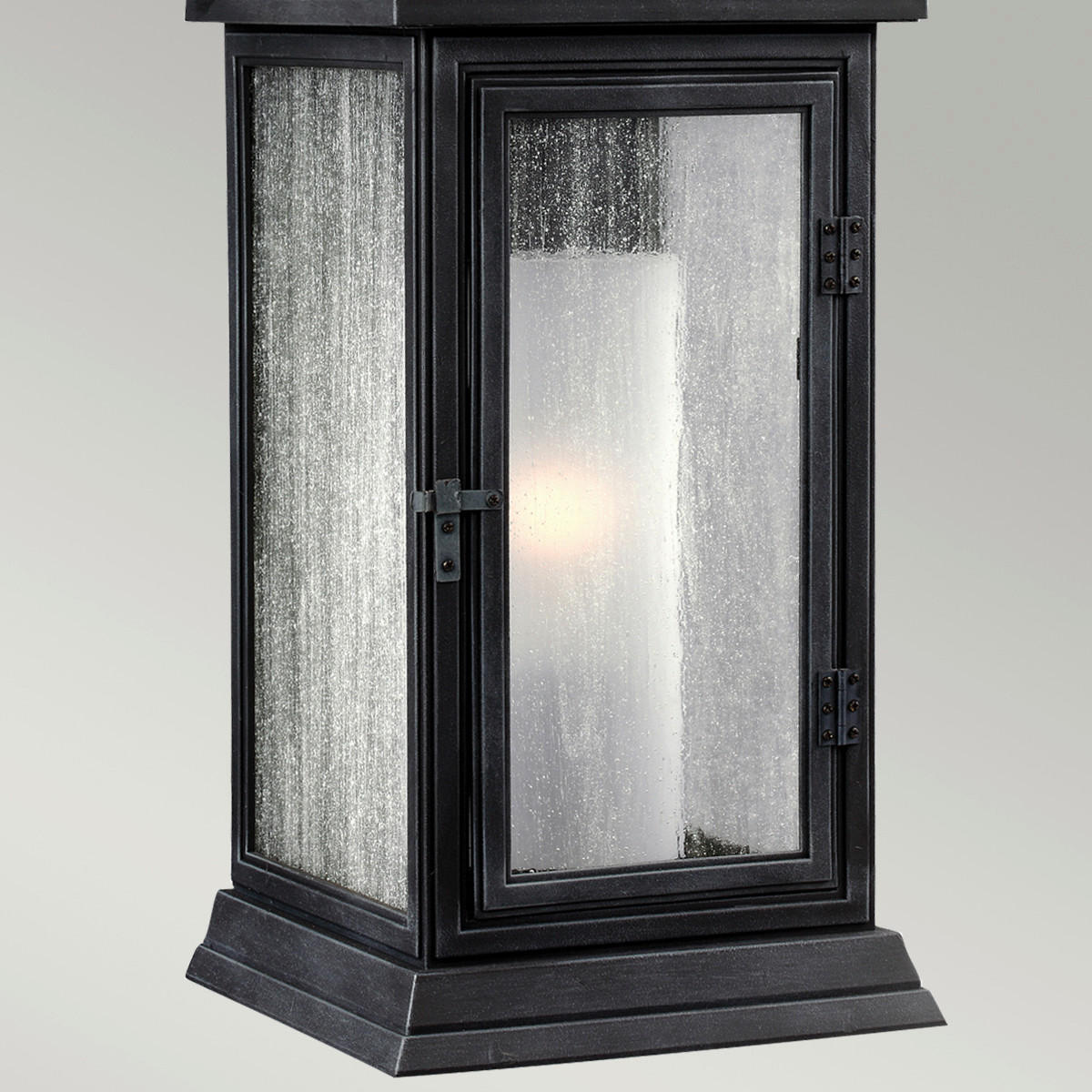 AUßENWANDLEUCHTE Elstead Shepherd 17,8/18,4/41,9 cm   - Zinkfarben, KONVENTIONELL, Glas/Kunststoff (17,8/18,4/41,9cm) - Elstead Lighting