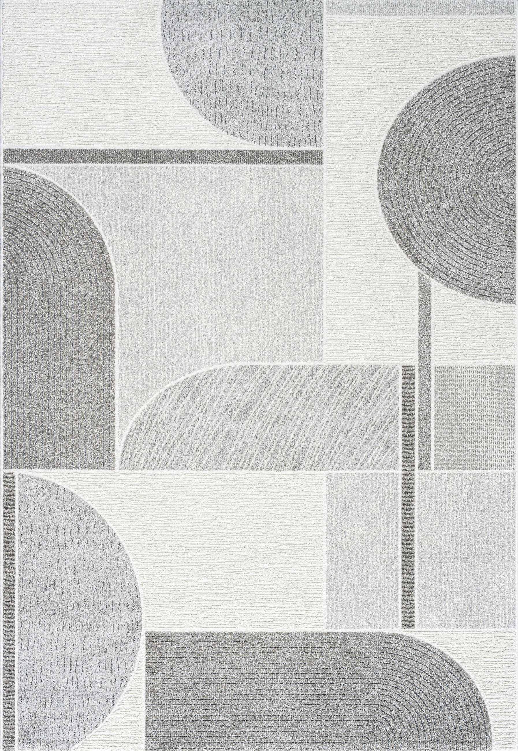 WEBTEPPICH  Wohnzimmer 240/340 cm Valentino Grau, Hellgrau, Dunkelgrau  - Dunkelgrau/Hellgrau, Design, Kunststoff/Textil (240/340cm) - Novel