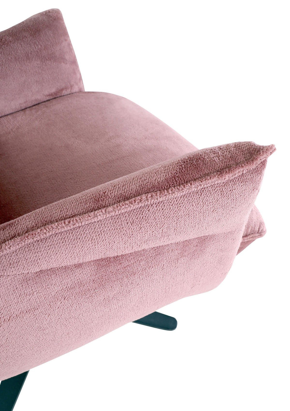FÜLES FOTEL - rózsaszín, Trend, textil/fém (83/110/92cm) - Ambia Home