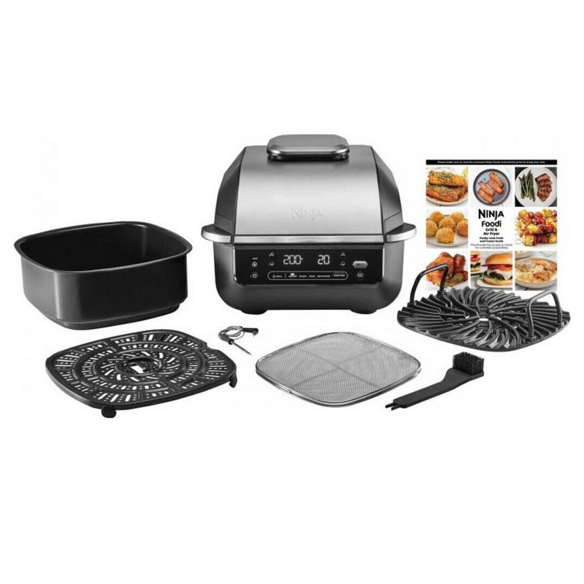 HEIßLUFTFRITTEUSE NINJA 5,7 L  - Grau Hochglanz/Anthrazit, Basics, Keramik (35,5/28/43cm)
