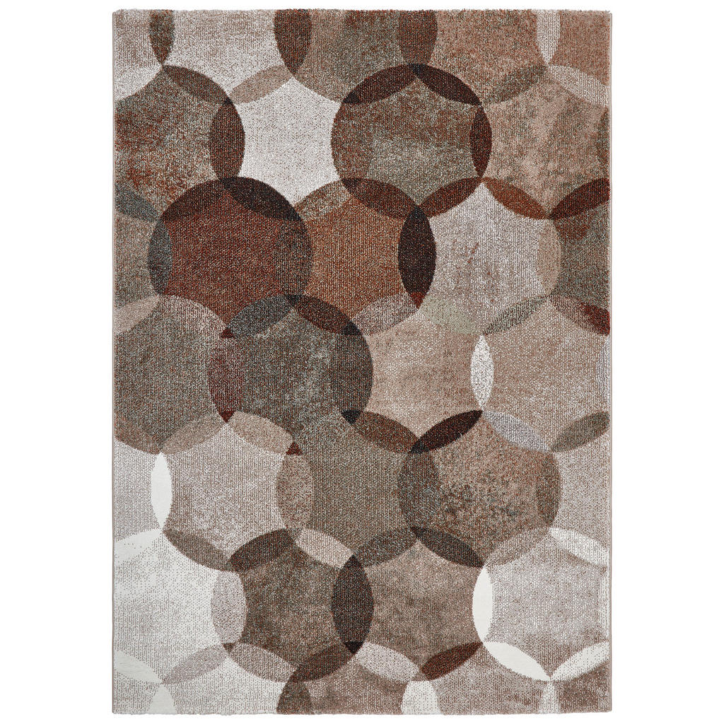 Webteppich Beige/braun Graphik Modernina 80x150 Cm