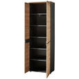 GARDEROBENSCHRANK in 65/198/38 cm - Graphitfarben/Eiche Artisan, Design, Holzwerkstoff (65/198/38cm) - Voleo
