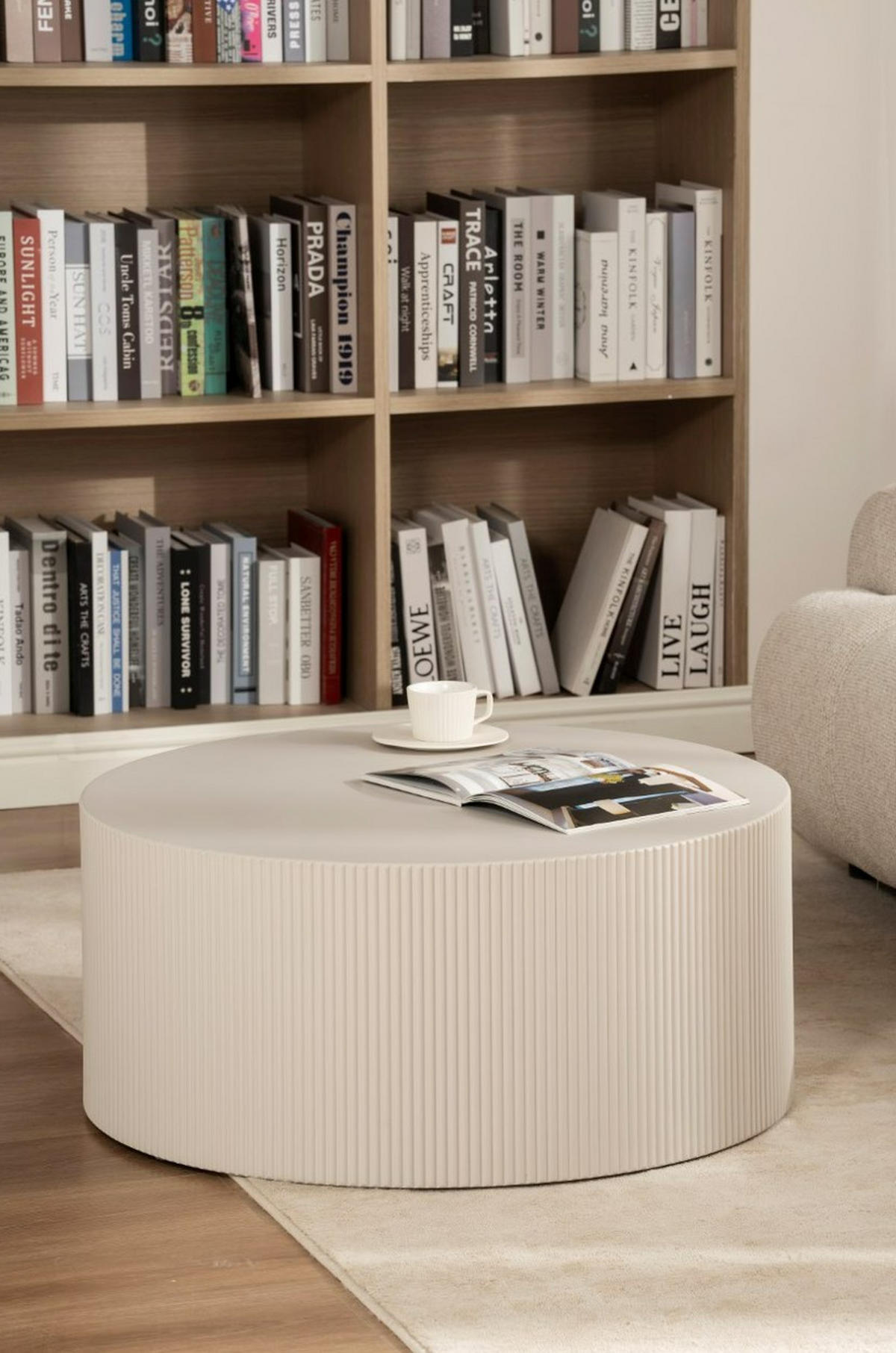 COUCHTISCH 80/80/35 cm rund Kaschmir  - Kaschmir, Design, Holzwerkstoff (80/80/35cm) - MID.YOU