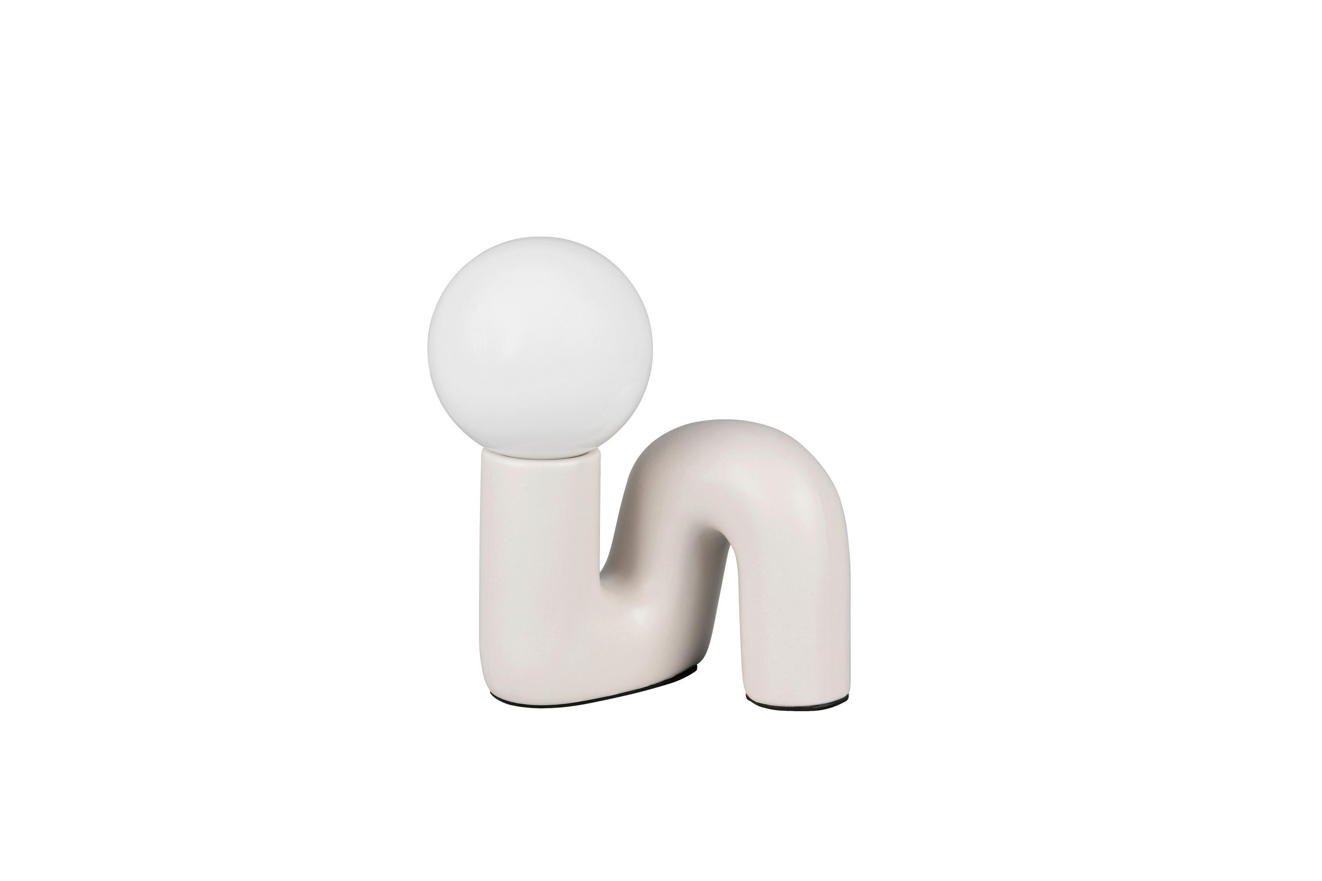TISCHLEUCHTE Quinn 16,5/21,5/15 cm  - Weiß/Grau, Trend, Glas/Keramik (16,5/21,5/15cm)