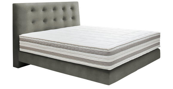BOXSPRINGBETT 180/200 cm  in Grau  - Grau, KONVENTIONELL, Holz/Textil (180/200cm) - Dieter Knoll