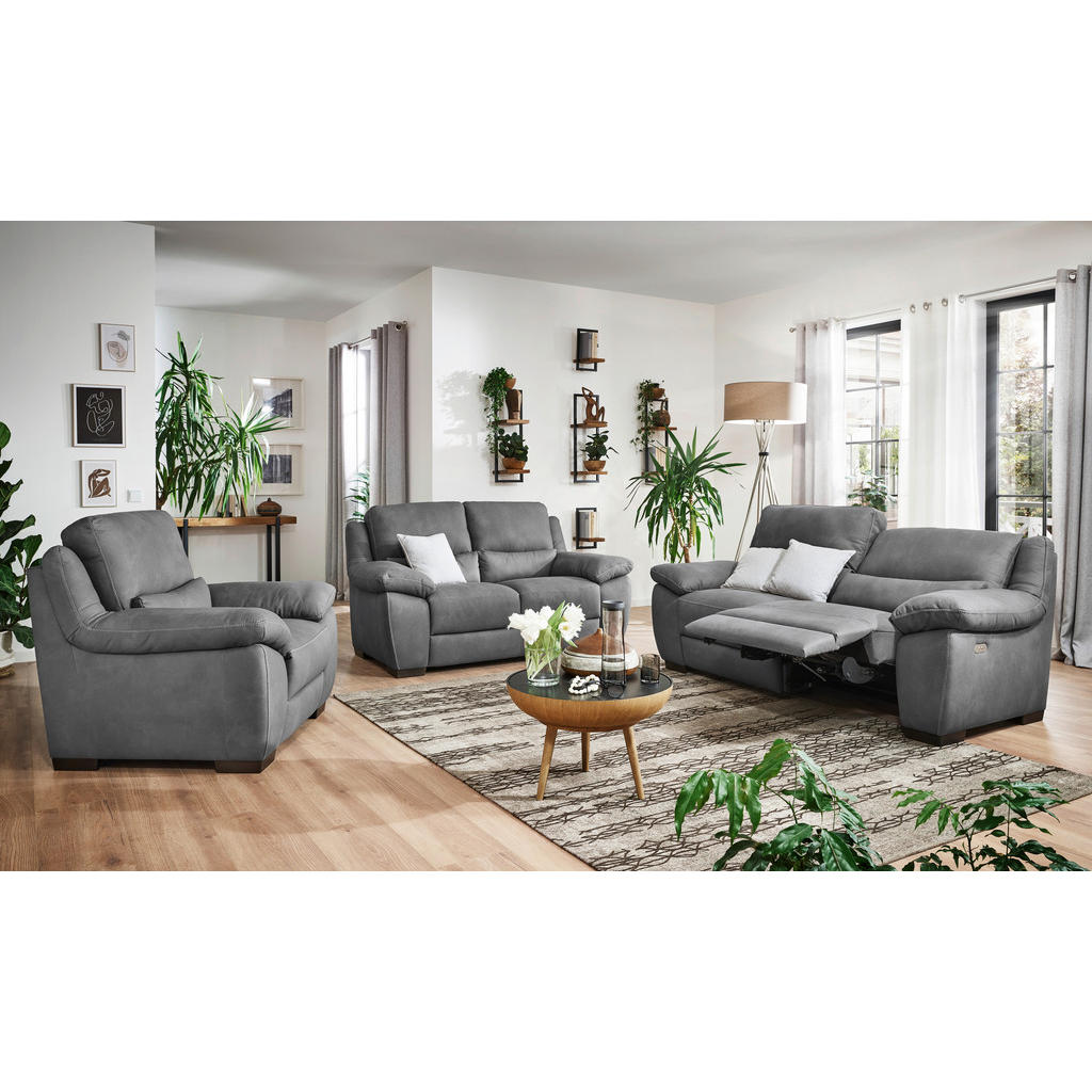Thumbnail - Livetastic 2,5-Sitzer, Grau, Textil, Füllung: Polyetherschaumkern, 210x96x99 cm, Made in EU, Wohnzimmer, Sofas & Couches...