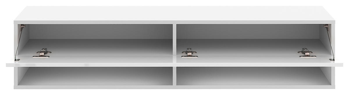 LOWBOARD DERBY  in 140/31,5/32,5 cm  - Weiß Hochglanz/Weiß, Design, Holzwerkstoff (140/31,5/32,5cm) - Livetastic