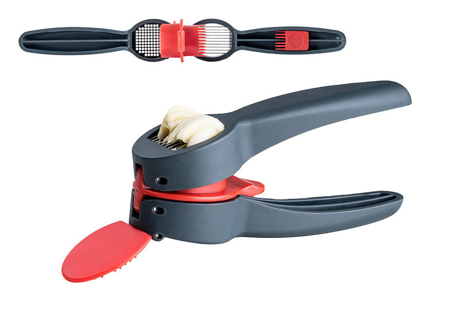 KNOBLAUCHPRESSE - Anthrazit/Rot, Basics, Metall - Kelomat