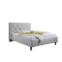 POLSTERBETT 100/200 cm,  in Hellgrau,  - Hellgrau/Schwarz, MODERN, Holz/Textil (100/200cm) - Livetastic