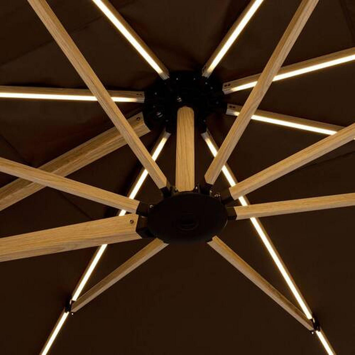 AMPELSCHIRM 400x300 cm Greige  - Greige/Eichefarben, Basics, Textil/Metall (400/300cm) - Doppler