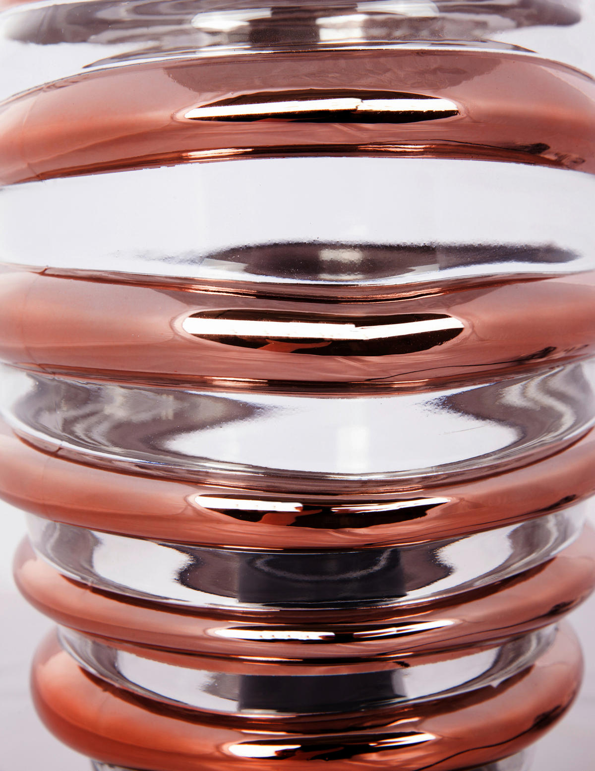 TISCHLEUCHTE - Kupferfarben, Trend, Glas/Metall (17/17/29cm) - Kayoom