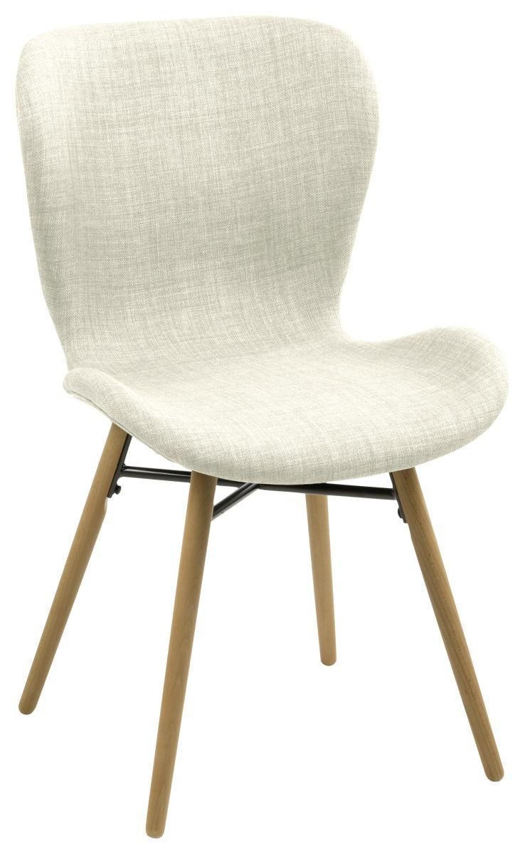 STUHL Webstoff Eichefarben, Sandfarben  - Sandfarben/Eichefarben, LIFESTYLE, Holz/Textil (47/82,5/53cm) - Livetastic