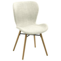STUHL Webstoff Sandfarben, Eichefarben  - Sandfarben/Eichefarben, LIFESTYLE, Holz/Textil (47/82,5/53cm) - Livetastic