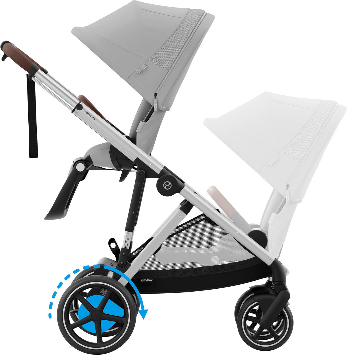 KINDERWAGEN EGAZELLE S  - Silberfarben/Grau, Design, Kunststoff/Metall (94.5/66/100cm) - Cybex