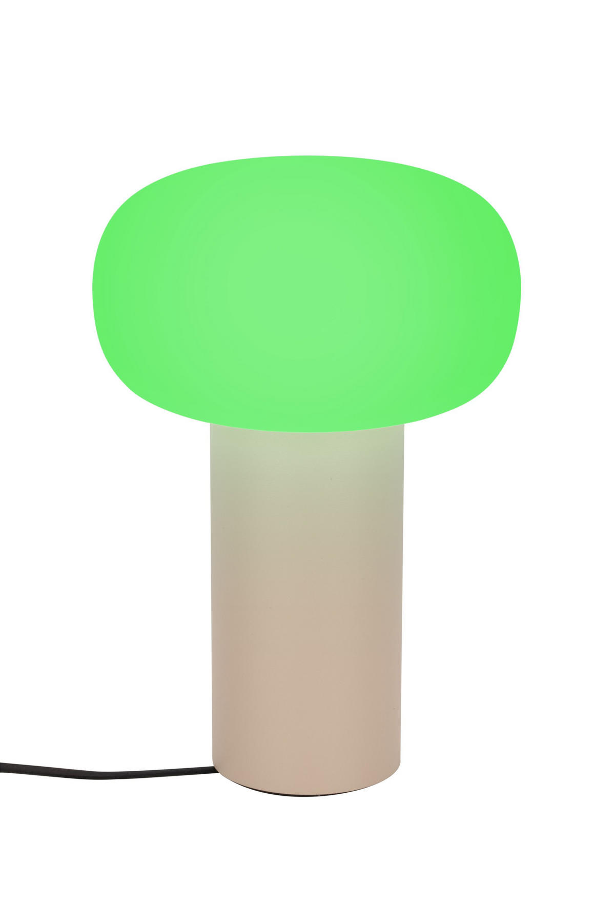 AKKU-TISCHLEUCHTE 13/19 cm   - Sandfarben/Weiß, Design, Glas/Metall (13/19cm) - Dieter Knoll