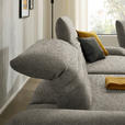 ECKSOFA  in Bouclé Graubraun  170-195/280 cm  - Graubraun/Schwarz, Design, Textil/Metall (170-195/280cm) - Dieter Knoll