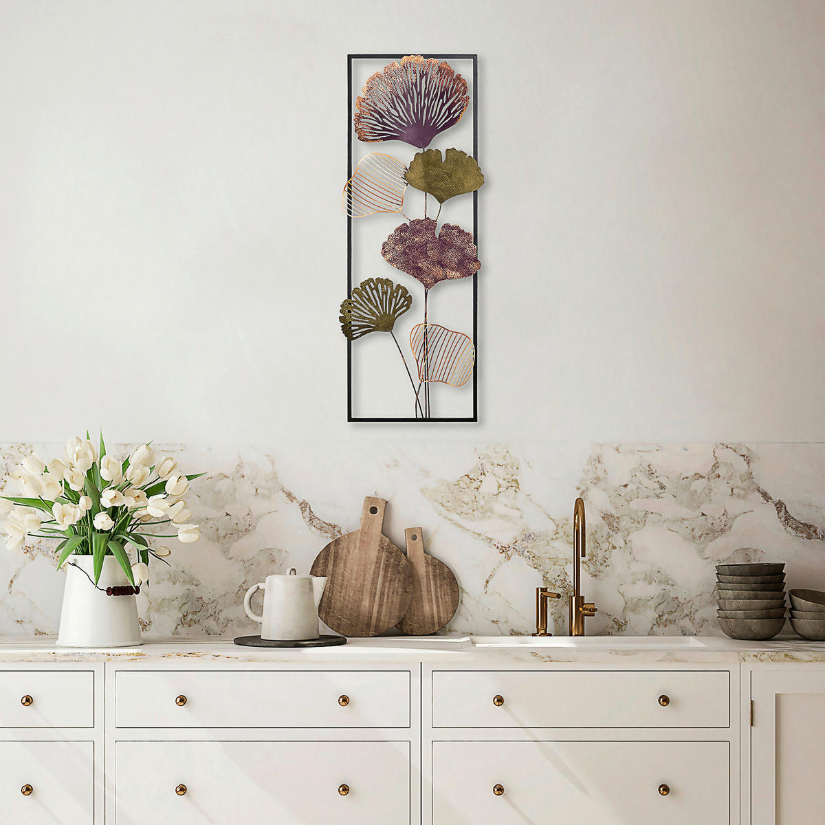 METALLBILD  - Multicolor, Basics, Metall (32/90cm)