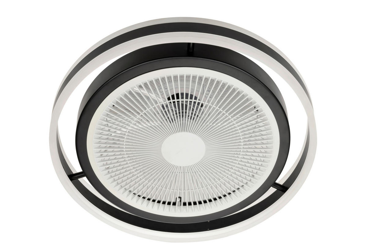 PLAFONSKI VENTILATOR   - prozirna/bela, Dizajnerski, metal/plastika (49,5/16,8cm) - Mican