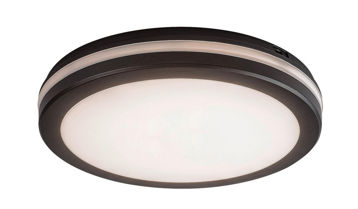 ZUNANJA STROPNA SVETILKA  Indre      30/5,5 cm       - črna/bela, Basics, umetna masa (30/5,5cm)