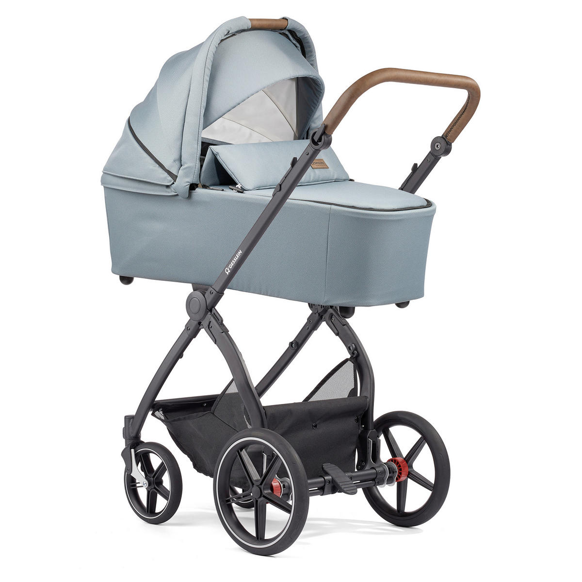 KINDERWAGENSET FX4 Life  - Petrol/Schwarz, Basics, Textil/Metall (57/129/100cm) - Gesslein