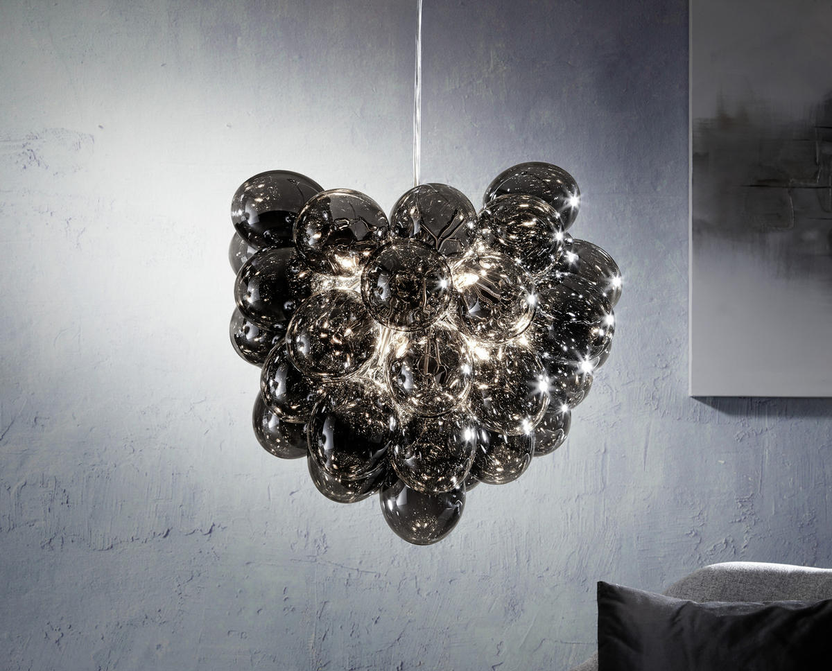 HÄNGELEUCHTE Gross 50/144 cm   - Grau, Design, Glas (50/144cm) - By Rydéns
