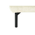 ECKSOFA Creme Chenille Kopfteilverstellung, Sitztiefenverstellung  - Creme/Schwarz, Design, Textil/Metall (307/243cm) - Xora