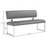 SITZBANK Lederlook Braun, Edelstahlfarben - Edelstahlfarben/Braun, Design, Textil/Metall (160cm) - Dieter Knoll