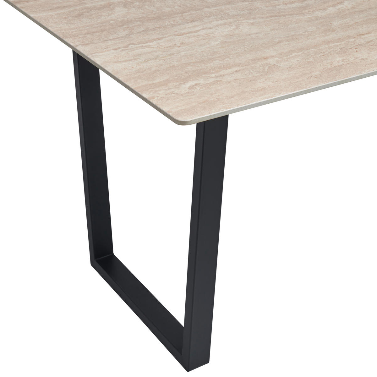 ESSTISCH rechteckig Gelb, Schwarz  - Gelb/Schwarz, KONVENTIONELL, Stein/Metall (140/76/90cm) - MID.YOU