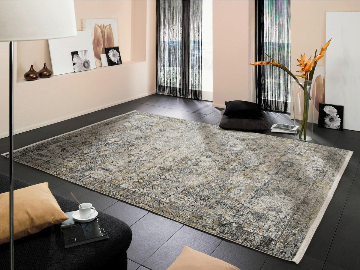 WEBTEPPICH 240/300 cm Toulon Grau, Goldfarben  - Goldfarben/Grau, LIFESTYLE, Textil (240/300cm) - Dieter Knoll