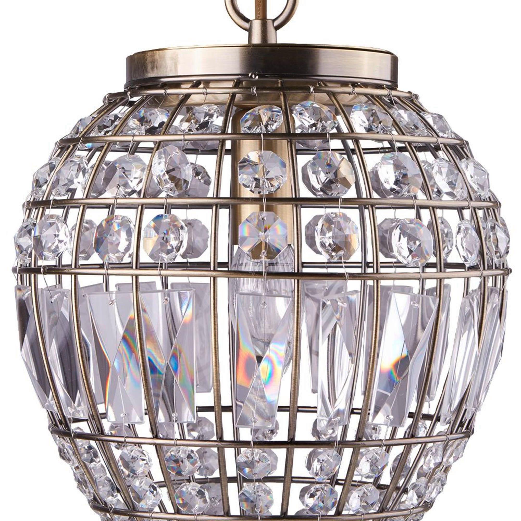 VISEČA SVETILKA  Pineapple      23/34-93 cm     40 W E14 - barve medenine, Design, kovina/steklo (23/34-93cm)
