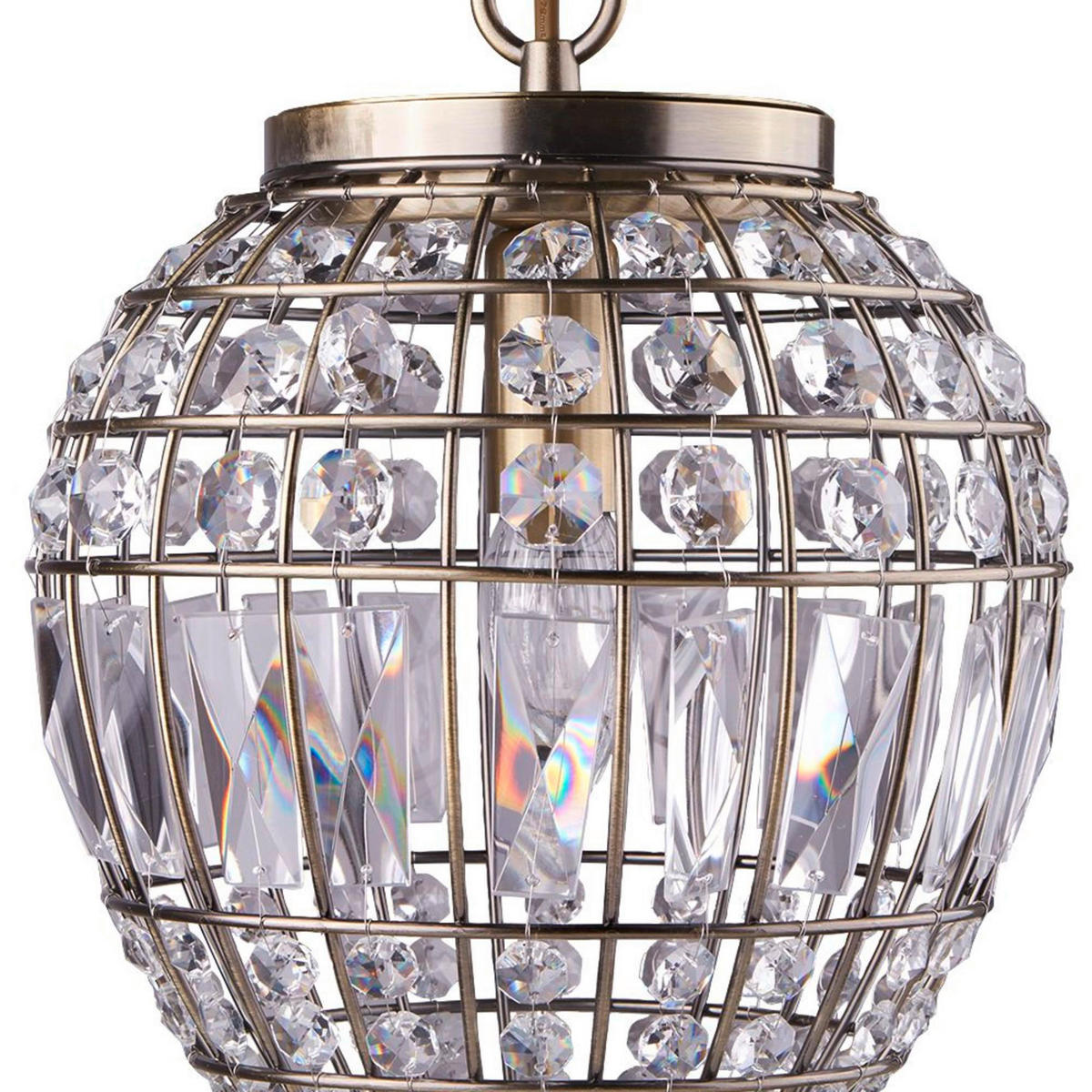 VISEČA SVETILKA  Pineapple      23/34-93 cm     40 W E14 - barve medenine, Design, kovina/steklo (23/34-93cm)