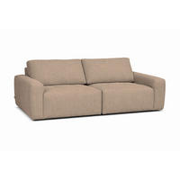 2-SITZER-SOFA MAZA Cord Hellbraun  - Hellbraun/Schwarz, Design, Textil (222/80/106cm) - Livetastic