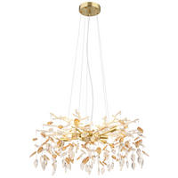 KRONLEUCHTER 61/120 cm   - Goldfarben/Bernsteinfarben, KONVENTIONELL, Glas/Metall (61/120cm) - Globo