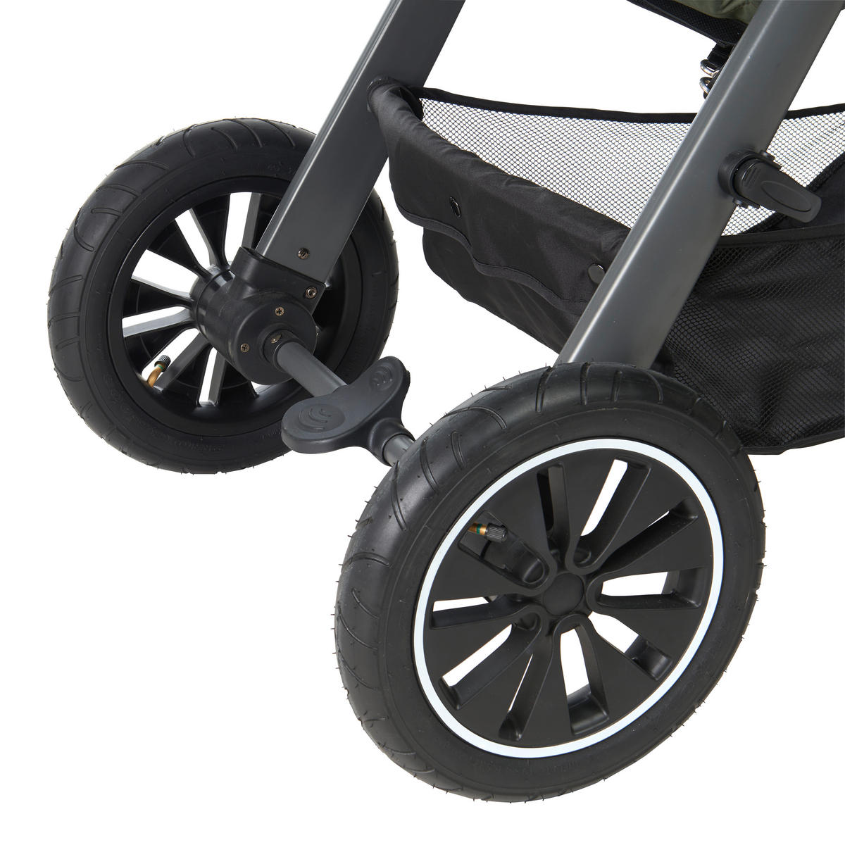 BUGGY Smart  - Schwarz/Olivgrün, Trend, Textil/Metall (115/56/105cm) - Jimmylee