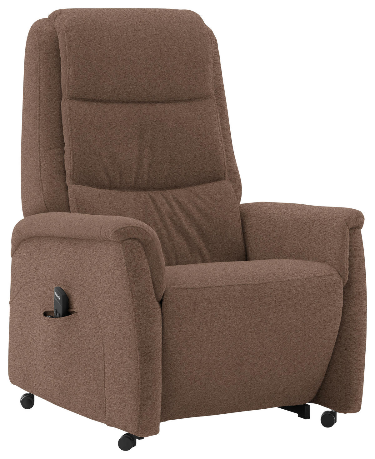 FERNSEHSESSEL Valdera  mit Relaxfunktion, Aufstehhilfe, Rücken echt Mikrofaser Braun  - Schwarz/Braun, KONVENTIONELL, Kunststoff/Textil (70/107/88cm) - Livetastic