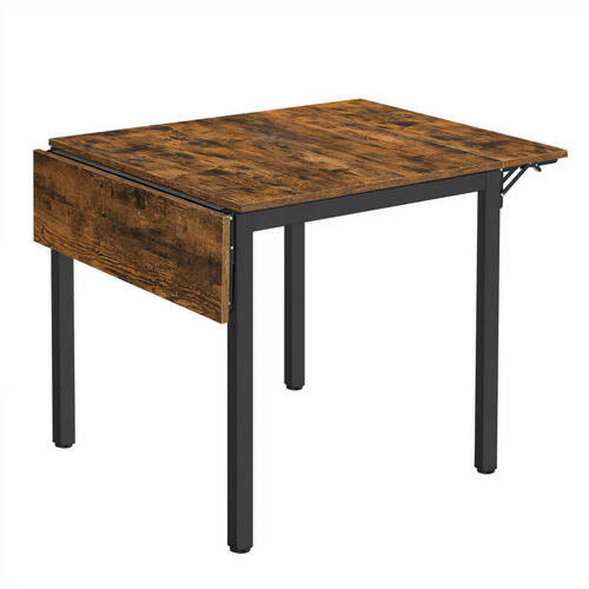 ESSTISCH in Metall, Holzwerkstoff 85-120/78/75 cm  - Schwarz/Braun, Basics, Holzwerkstoff/Metall (85-120/78/75cm) - Boxxx