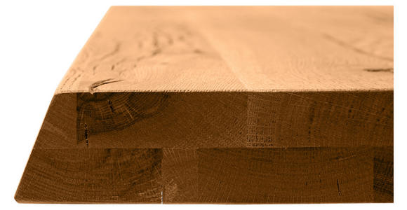 TISCHPLATTE Wildeiche massiv Wildeiche - Wildeiche, Design, Holz (280/100/6cm) - Waldwelt