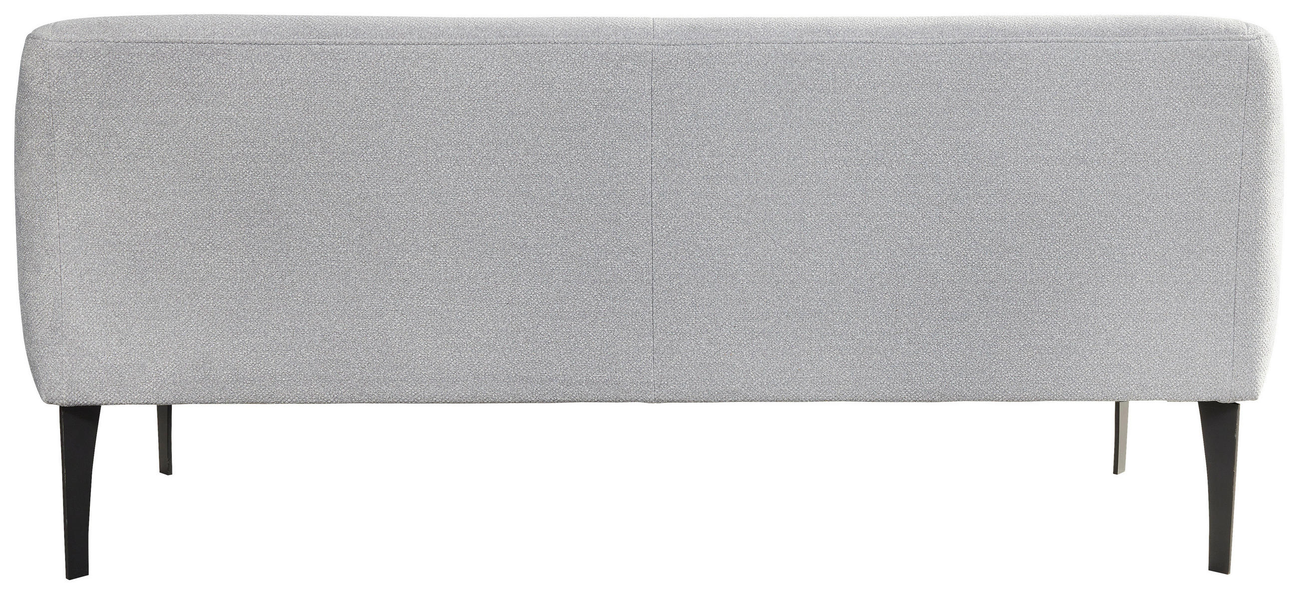 SITZBANK in Textil Hellgrau  - Hellgrau/Schwarz, KONVENTIONELL, Textil/Metall (197/85/72cm) - Moderano
