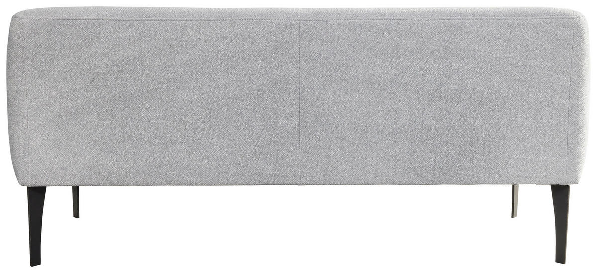 SITZBANK in Textil Hellgrau  - Hellgrau/Schwarz, Konventionell, Textil/Metall (197/85/72cm) - Moderano
