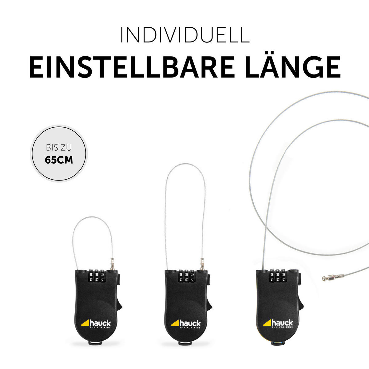 KINDERWAGENAUSSTATTUNG - Schwarz, Basics, Kunststoff/Metall (7,5/5,5/2,0cm) - Hauck