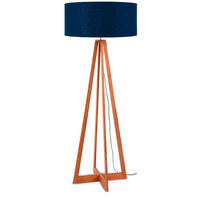 STEHLEUCHTE 60/158 cm    - Blau/Naturfarben, Trend (60/158cm) - Good & Mojo