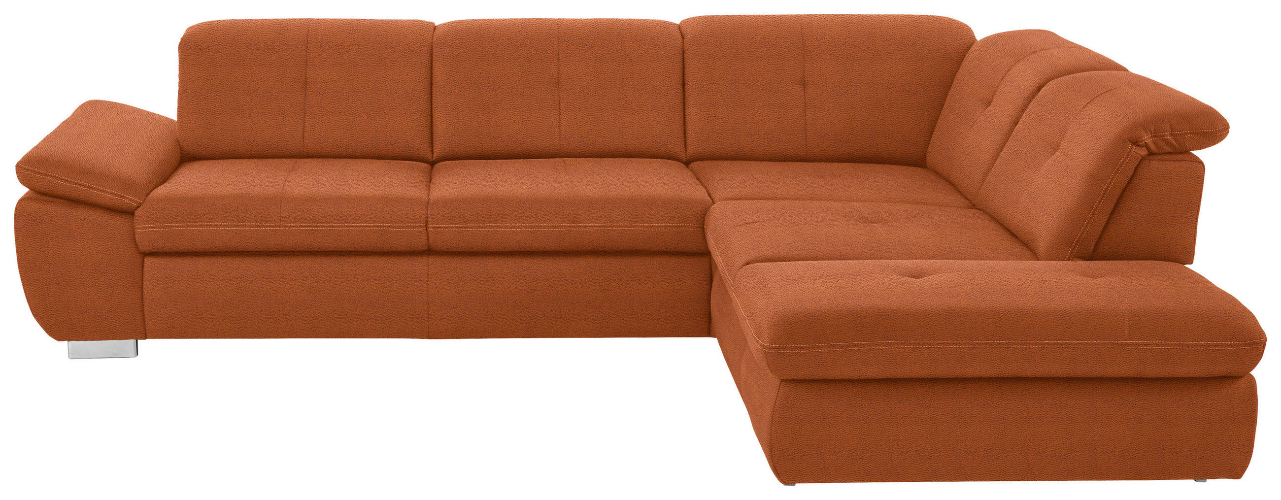ECKSOFA Mikrofaser Terracotta  - Terracotta, Design, Textil/Metall (318/260cm) - Beldomo Speed