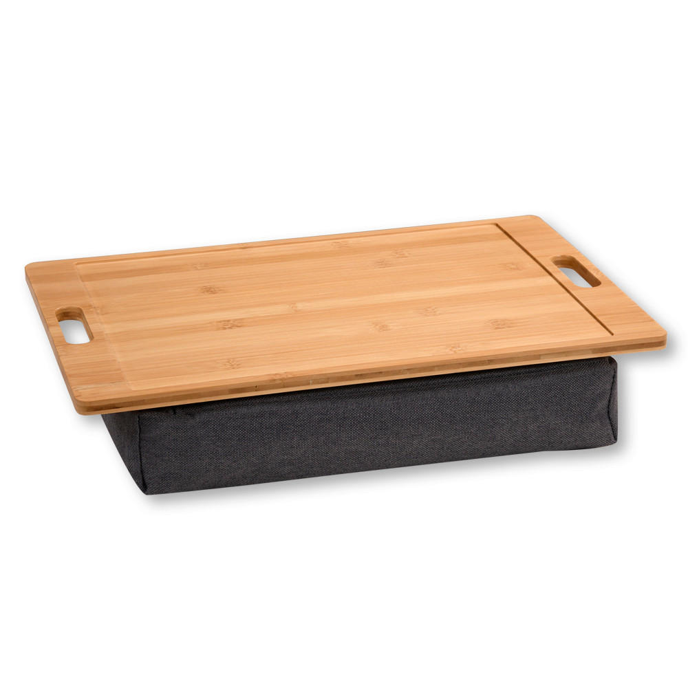 TABLETT Textil, Naturmaterialien  - Dunkelgrau/Naturfarben, Basics, Naturmaterialien/Textil (45/31/8cm) - Kesper